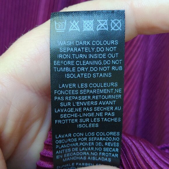 asos Plum Pleated Midi Dress NWT Accordion One-Sided Off-Shoulder Asymmetric - Picture 10 of 11